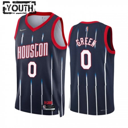 Camiseta Niños Houston Rockets Jalen Green 0 2022-23 Nike City Edition Navy Swingman